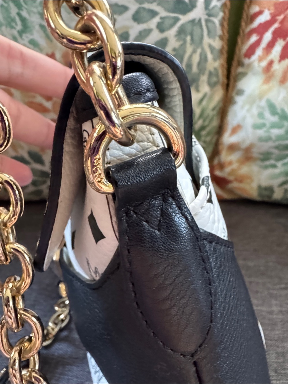 MCM Black & White Monogram Crossbody - Picture 12 of 12